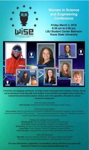 Students from other strands also participated in the WISE conference! Katie Gonzalez (Propulsion Analysts, Boeing), WISE conference opening keynote speaker, says that mentoring is the most important relationship you can have in this field.