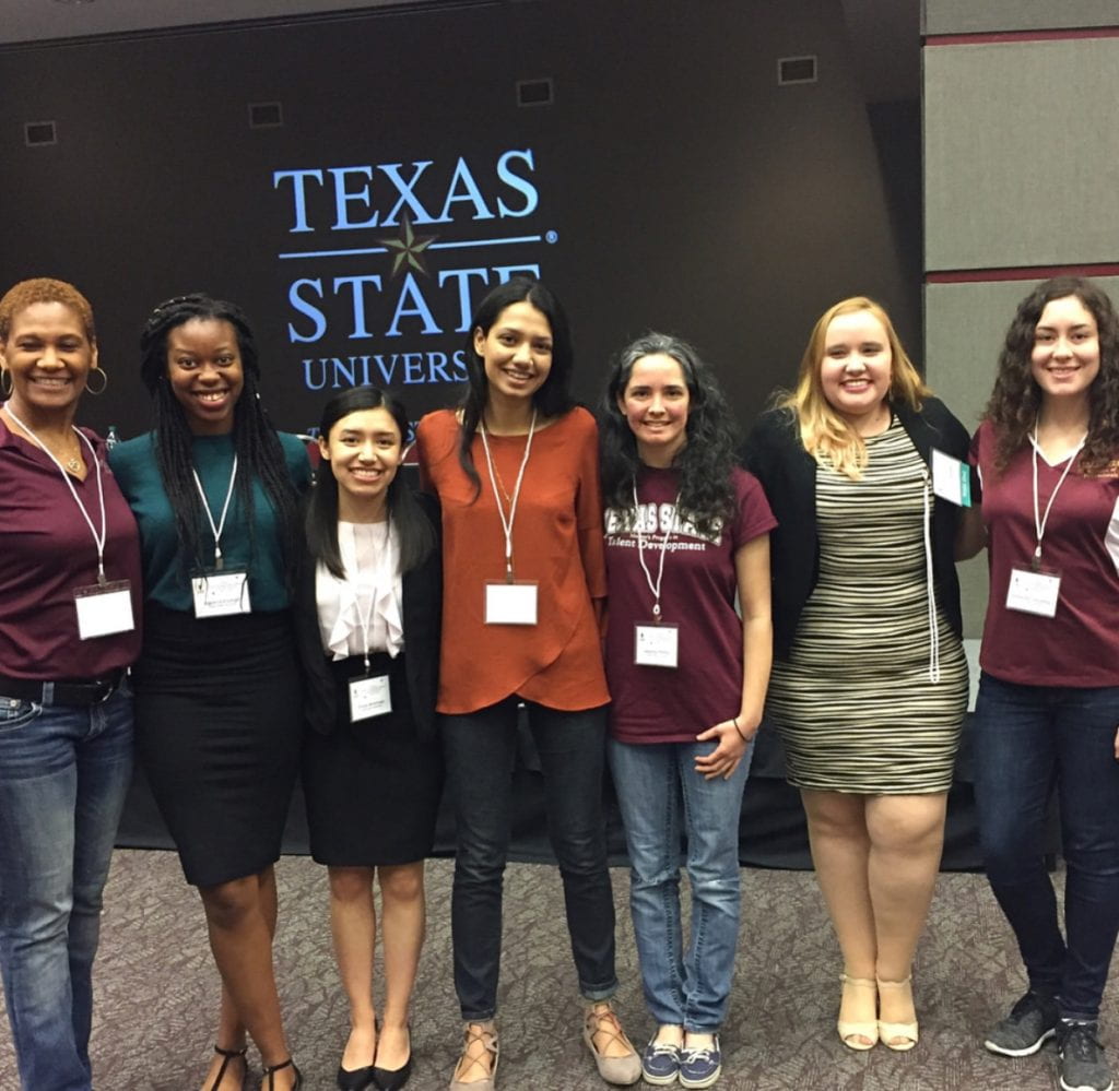 From left to right Dr. Kristina Collins, ?, ?, Harkiran Kaur, Amanda Phillips, Alyssa Parsons, and ?.